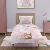 UNICORN Kinder-Baumwollbettwäsche 100x135cm rosa
